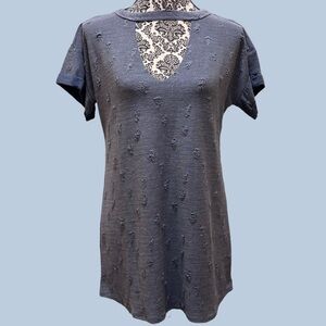 NWT URBAN REBEL Distressed Tunic Mini Dress Large Punk Grunge Revival 90s Edge